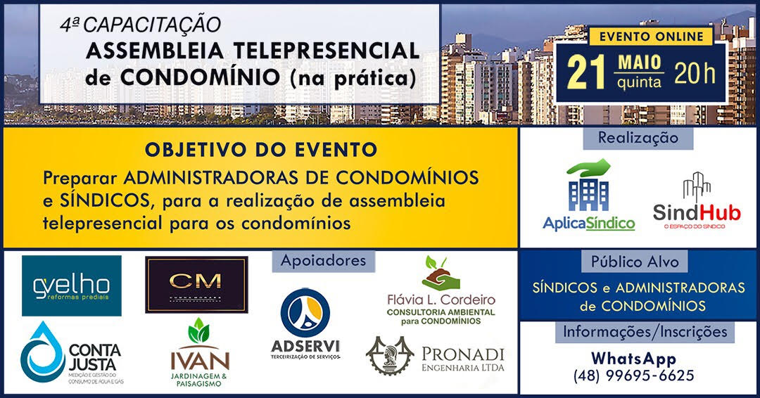  4ª Capacitação de Assembleia Telepresencial de Condomínio na Prática 