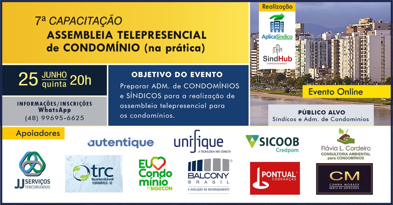 7ª Capacitação de Assembleia Telepresencial de Condomínio na Prática 